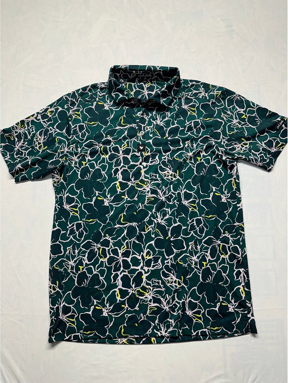 Bad Birdie Azalea Golf Polo Size Men's Medium Floral Colorful Performance